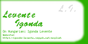 levente igonda business card